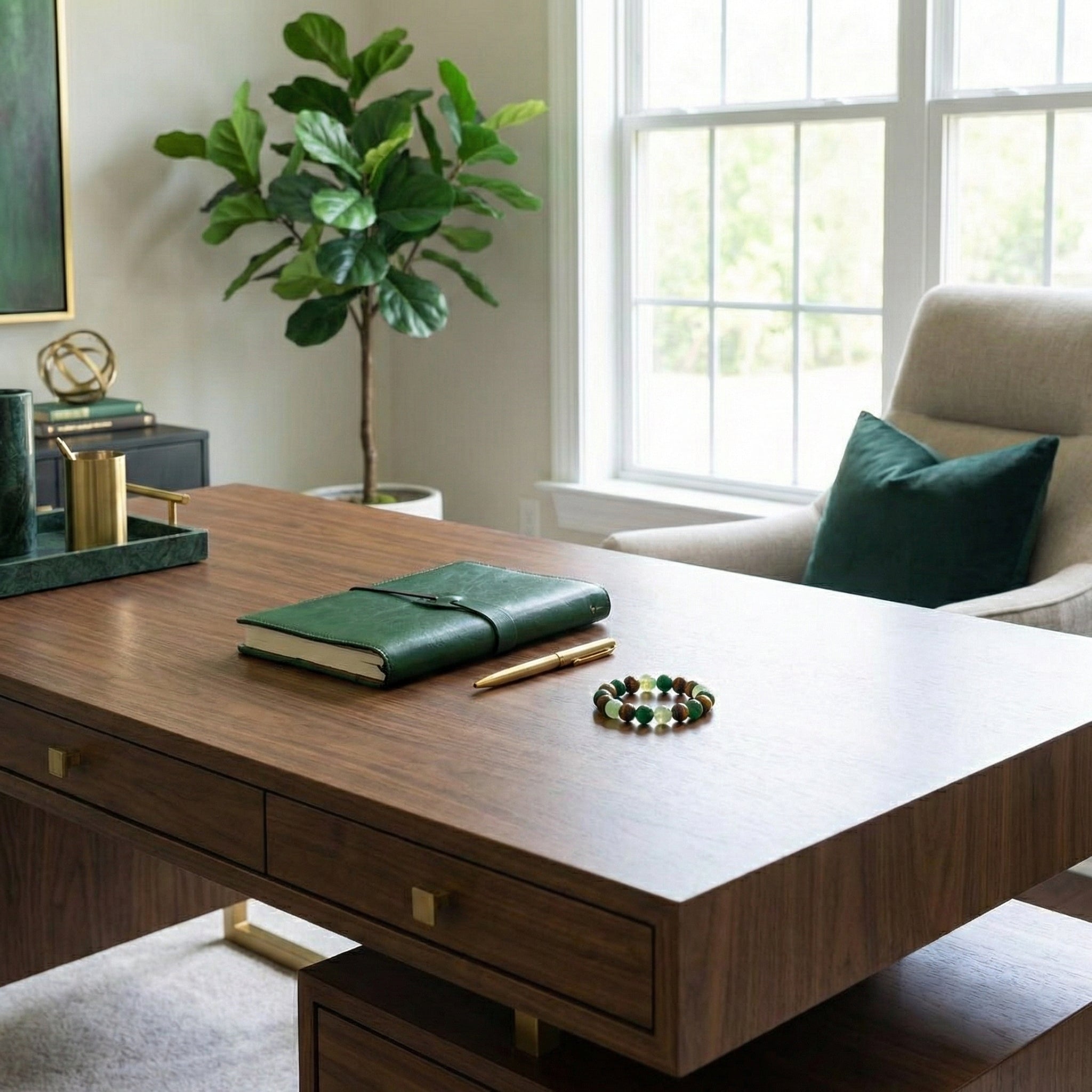 The Abundance Magnet: Golden Tiger's Eye & Green Jade Wealth Bracelet