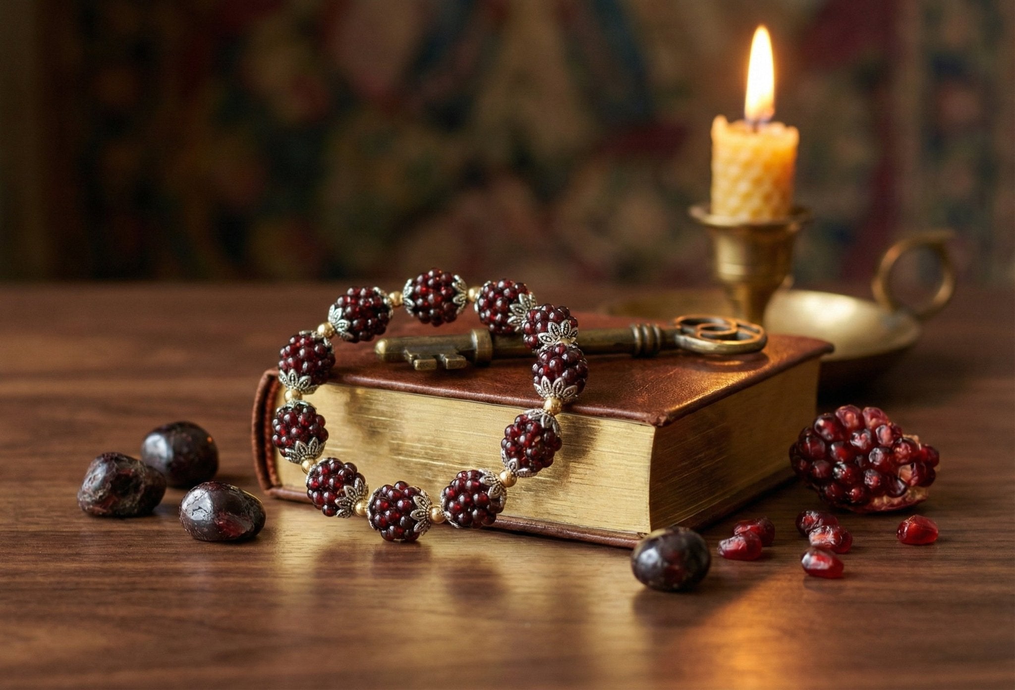 Ignite Your Inner Fire: The Garnet & Gold Vitality Bracelet - ModernEnergyLab.com