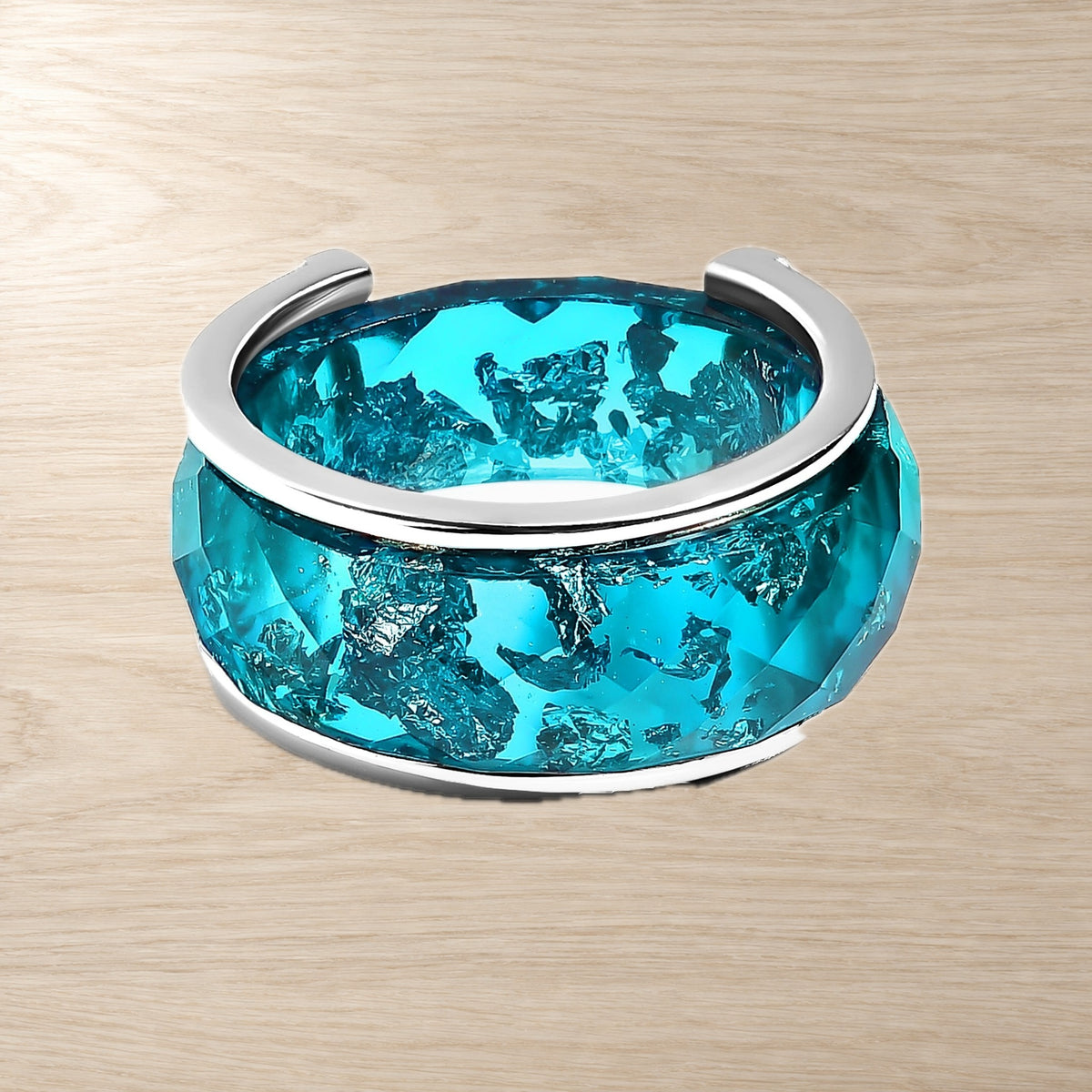 2-in-1 Resin Ring - Ocean Blue — Modern Energy Lab product view