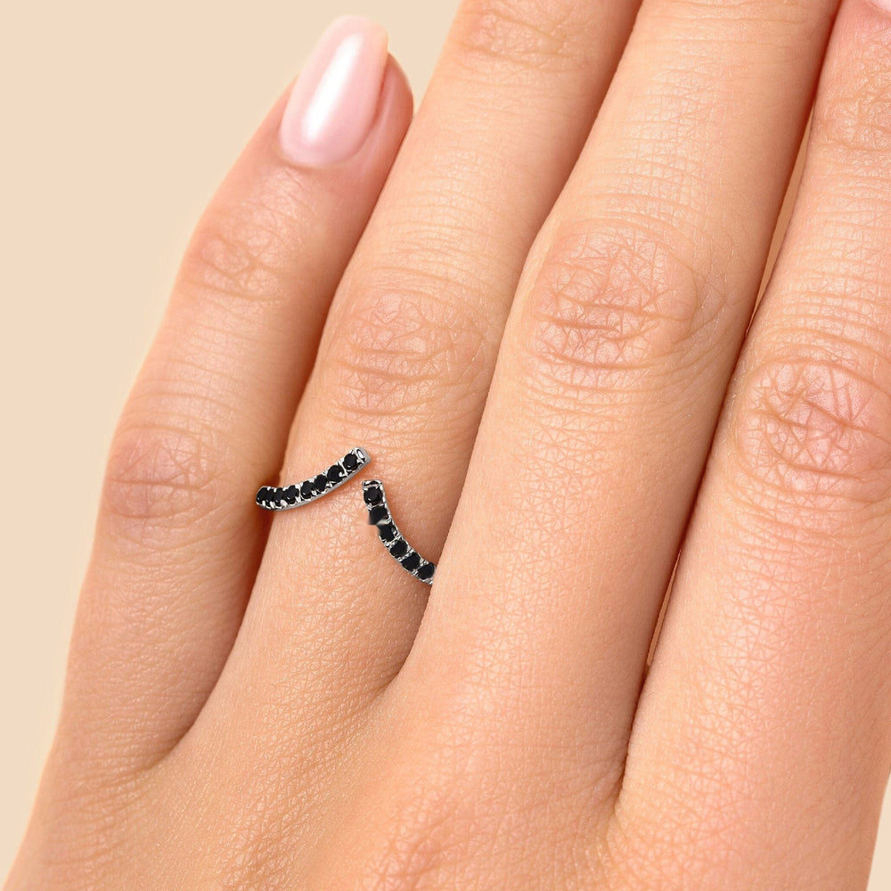 Adjustable Black Spinel Ring - Infinite — Modern Energy Lab product view