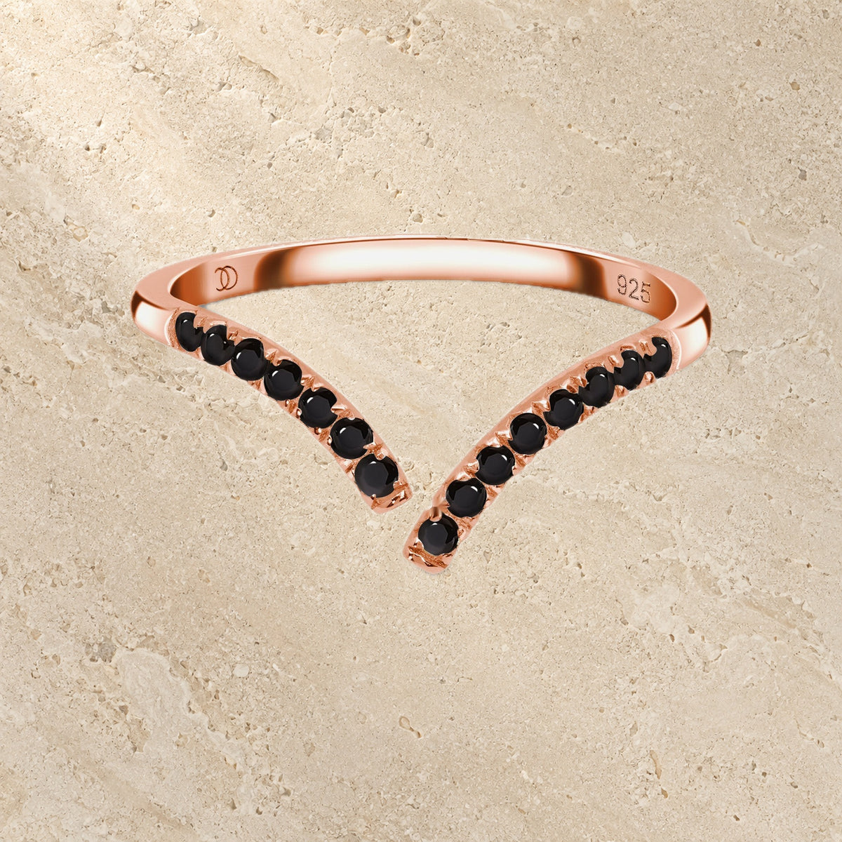 Adjustable Black Spinel Ring - Infinite — Modern Energy Lab product view