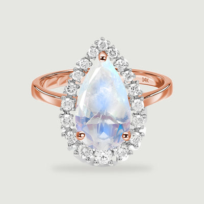 Renewal Bloom Band Moonstone Diamond Ring