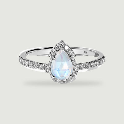 Intuition Drift Moonstone Lab Diamond Ring