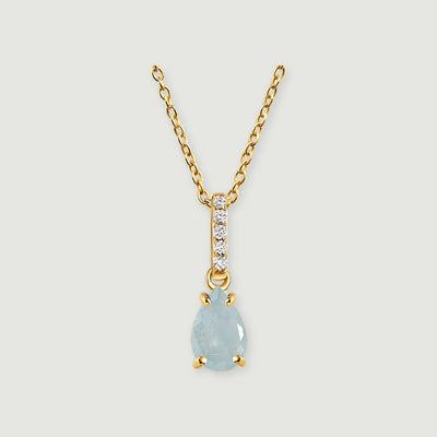 Courage Harbor Aquamarine Lab Diamond Necklace