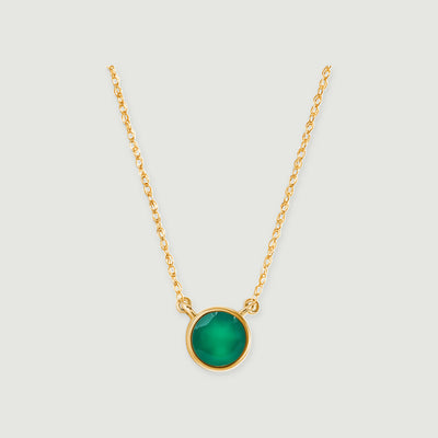 Balance Lone Green Onyx Necklace