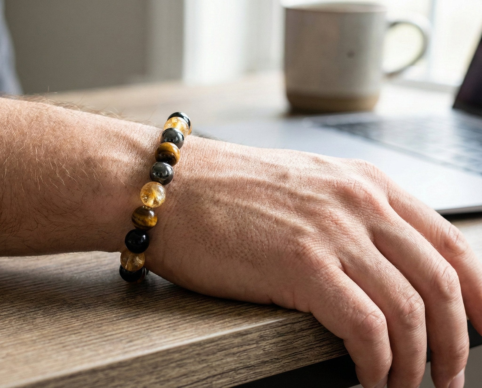 The Prosperity Anchor: Tiger's Eye & Citrine Manifestation Bracelet - ModernEnergyLab.com