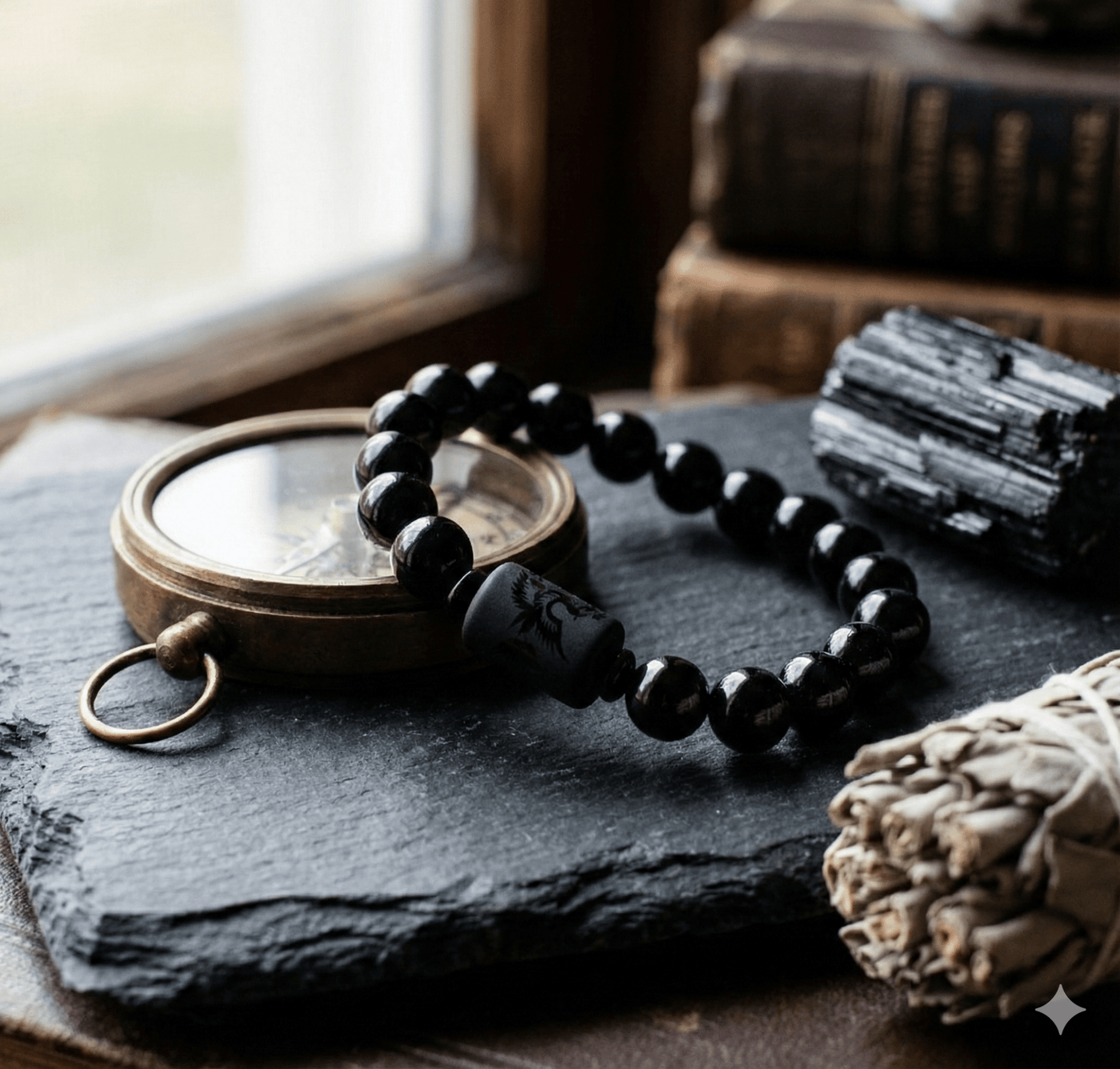 Black Obsidian Dragon Charm Bracelet - Protection, Strength & Good Fortune - ModernEnergyLab.com