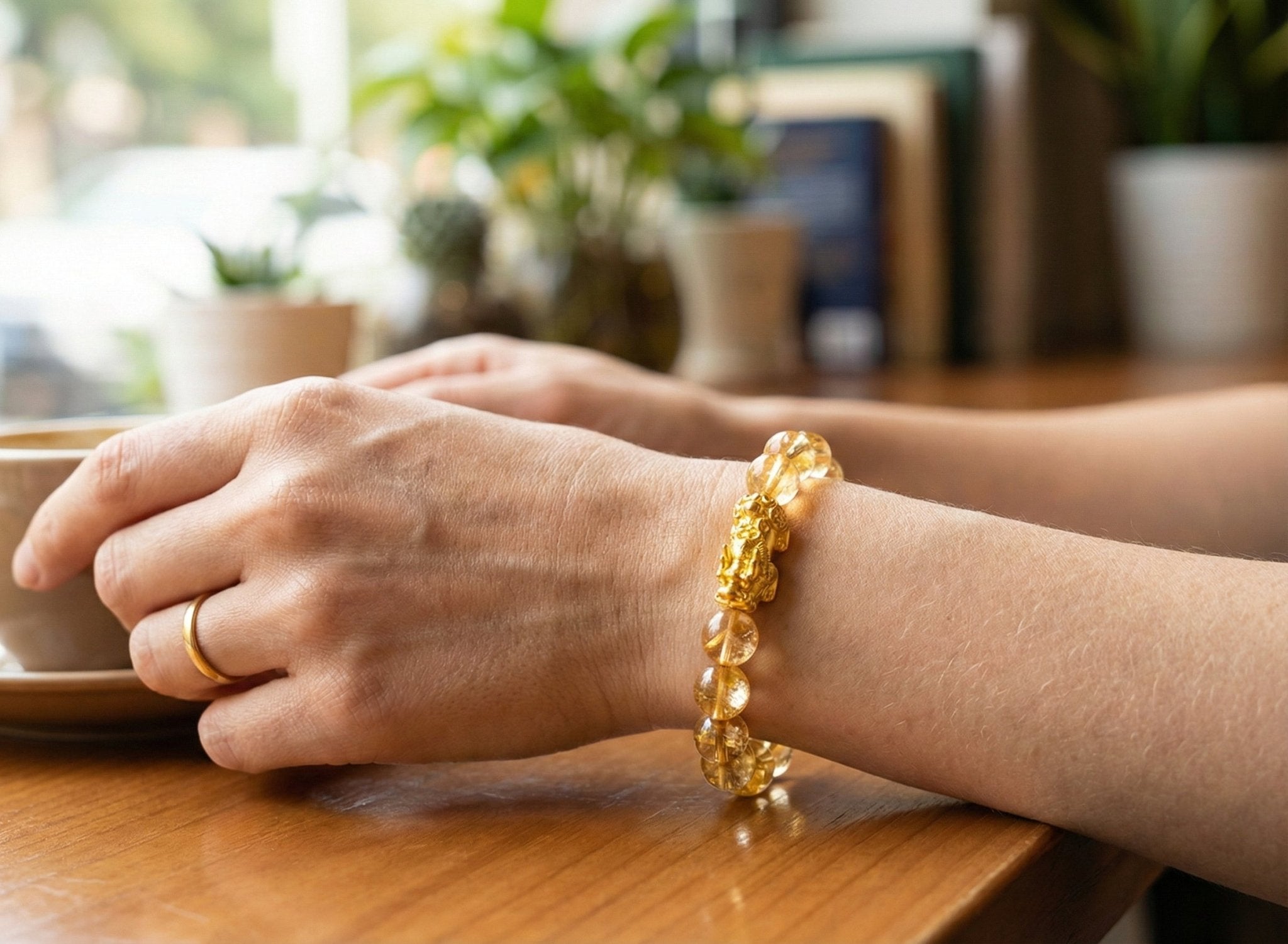 Fortune Gold Pixiu Citrine Bracelet - Auspicious Wealth Amulet - ModernEnergyLab.com