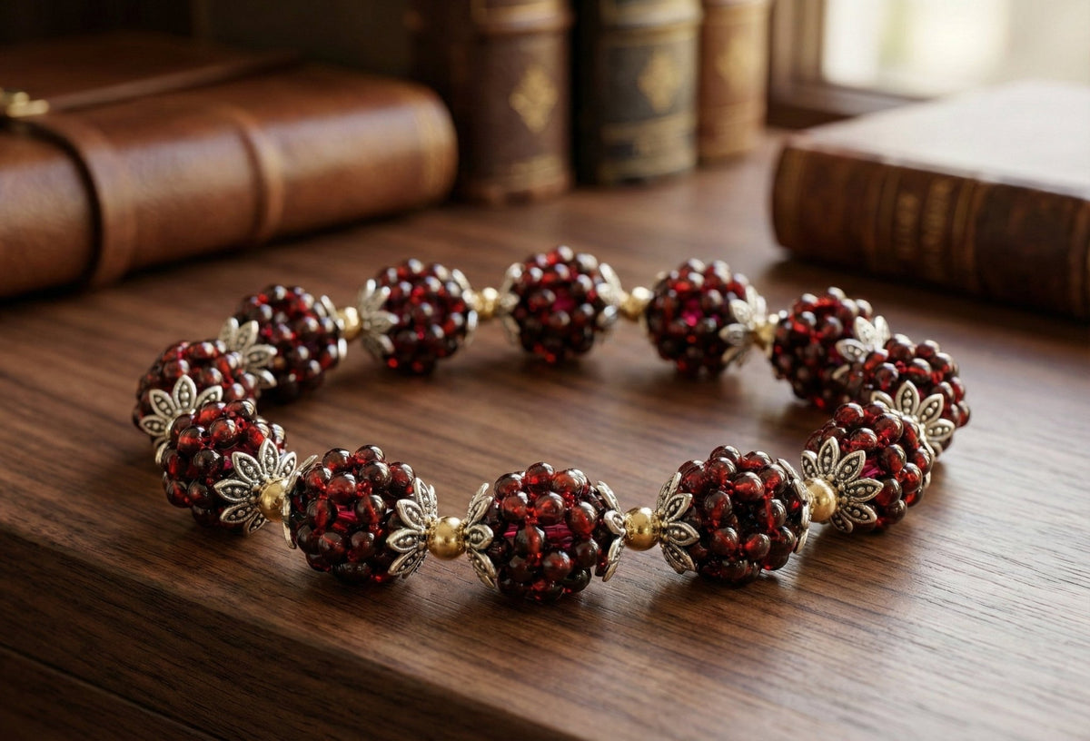 Ignite Your Inner Fire: The Garnet & Gold Vitality Bracelet