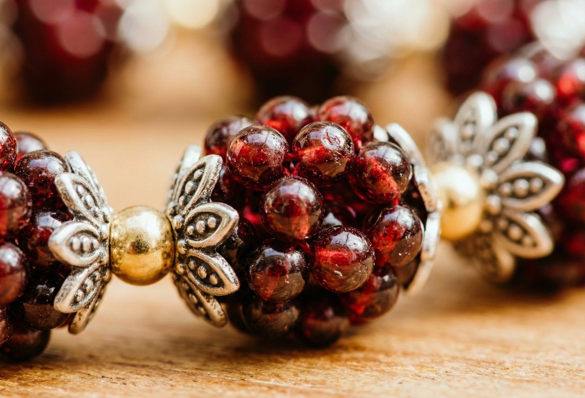 Ignite Your Inner Fire: The Garnet & Gold Vitality Bracelet - ModernEnergyLab.com