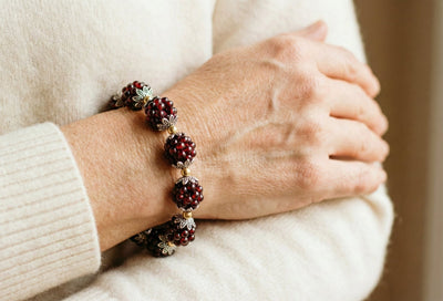 Ignite Your Inner Fire: The Garnet & Gold Vitality Bracelet - ModernEnergyLab.com