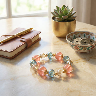 🌟 Manifest Abundance: Colorful Crystal "Lucky" Bracelet - ModernEnergyLab.com