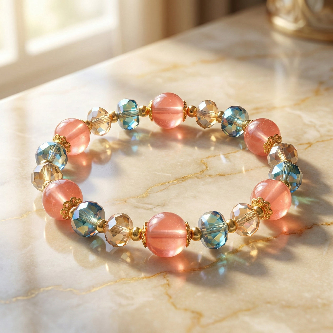 🌟 Manifest Abundance: Colorful Crystal "Lucky" Bracelet - ModernEnergyLab.com