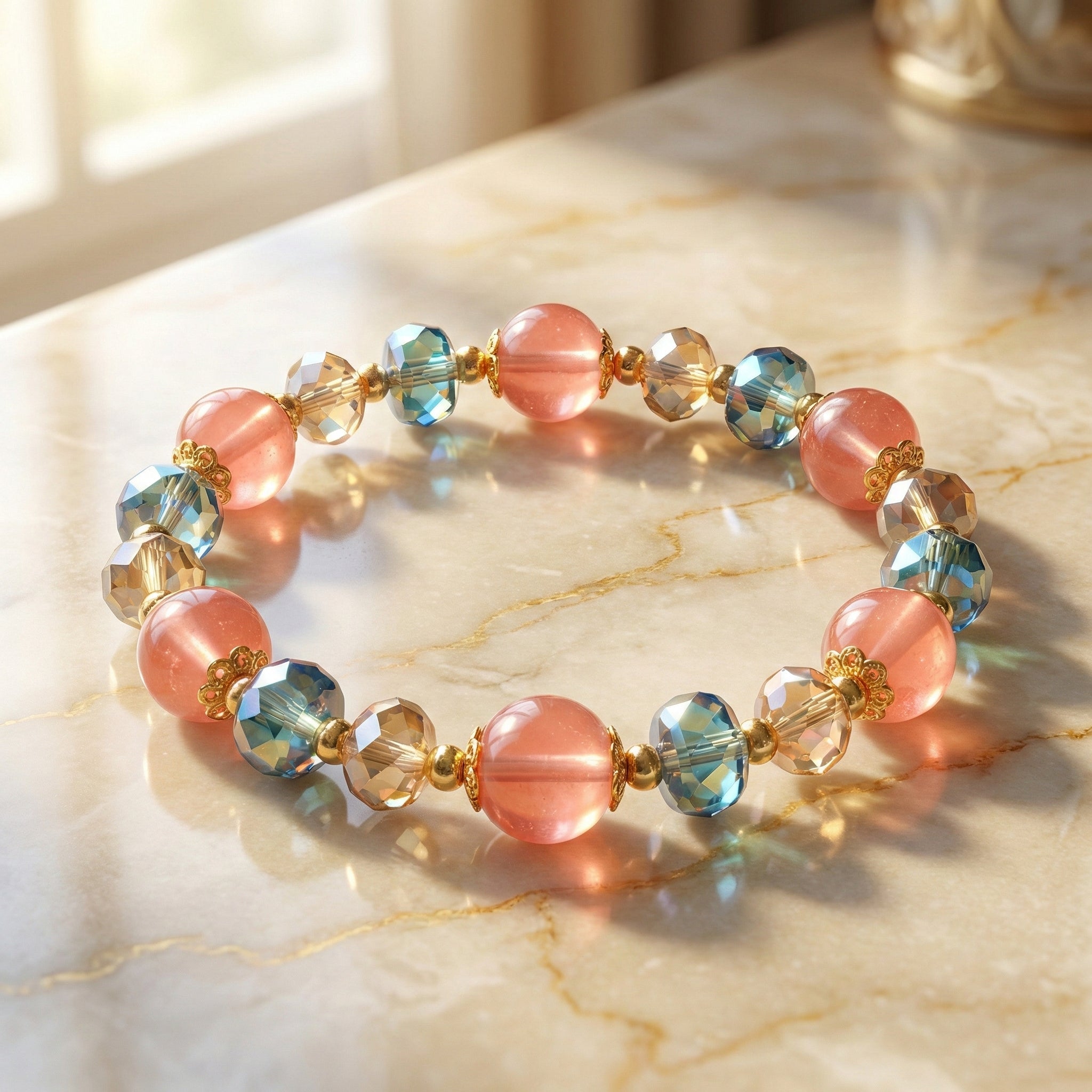 🌟 Manifest Abundance: Colorful Crystal "Lucky" Bracelet - ModernEnergyLab.com