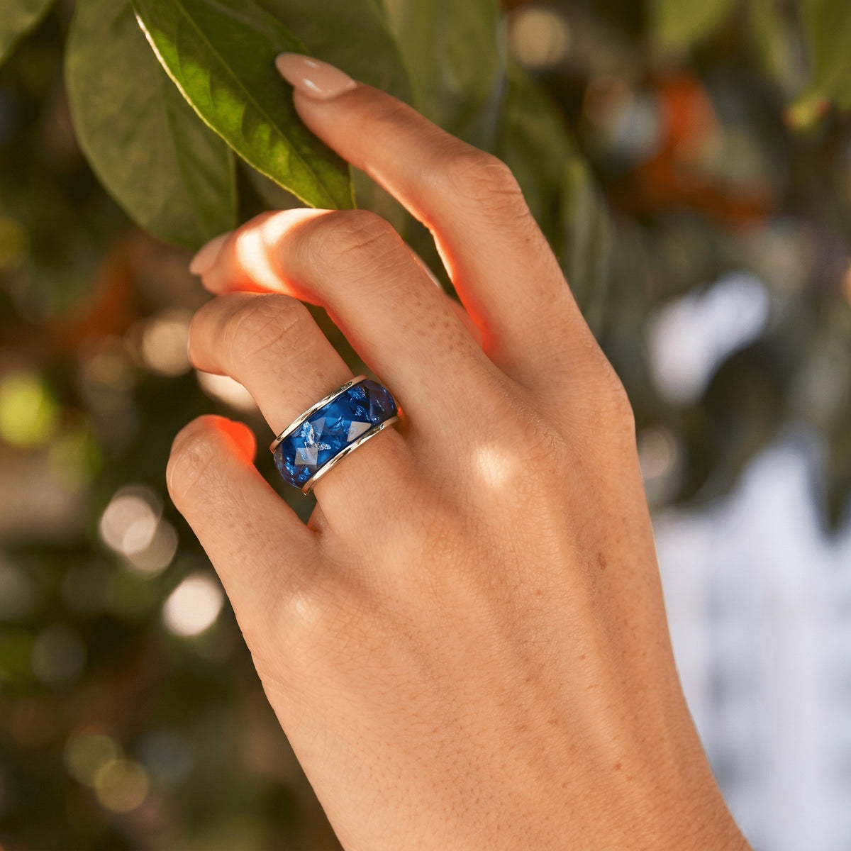 2in1 Resin Ring - Deep Blue — Modern Energy Lab product view
