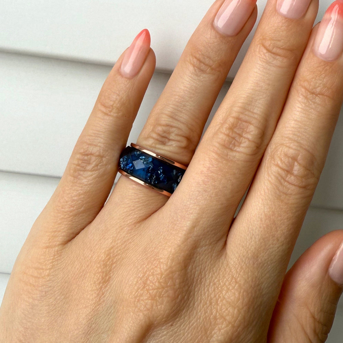 2in1 Resin Ring - Deep Blue — Modern Energy Lab product view