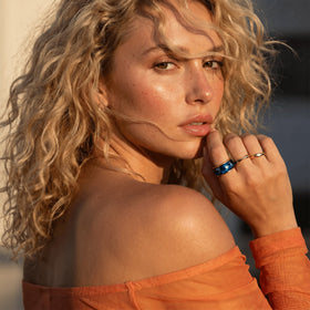 2in1 Resin Ring - Deep Blue — Modern Energy Lab product view