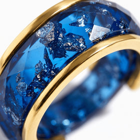 2in1 Resin Ring - Deep Blue — Modern Energy Lab product view