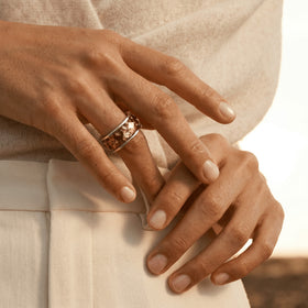 2-in-1 Resin Ring - Golden Amber — Modern Energy Lab product view