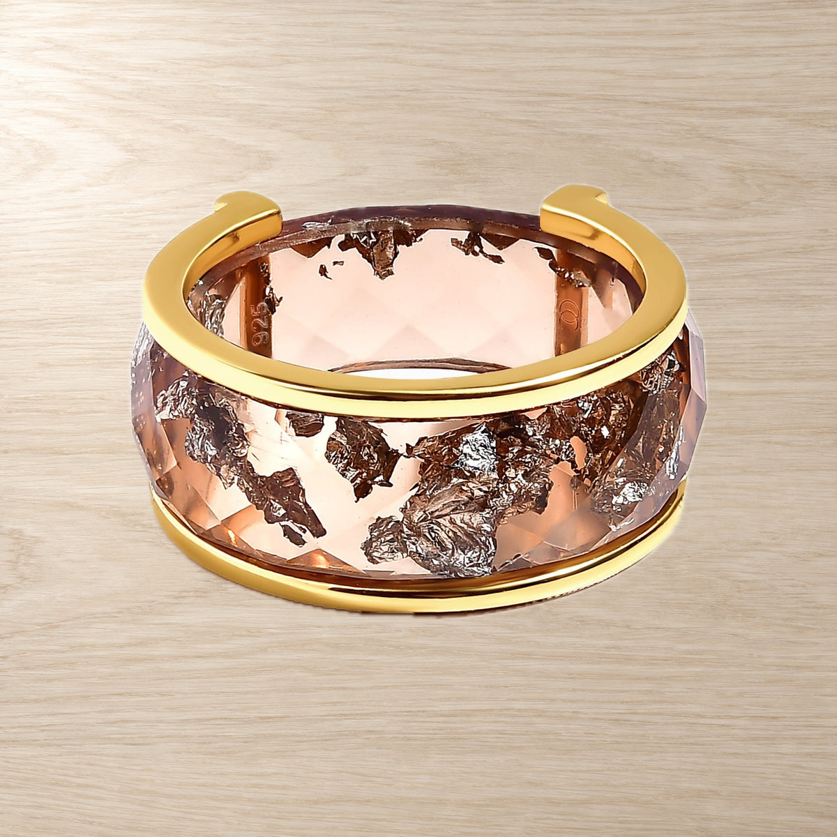 2-in-1 Resin Ring - Golden Amber — Modern Energy Lab product view