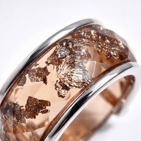 2-in-1 Resin Ring - Golden Amber — Modern Energy Lab product view