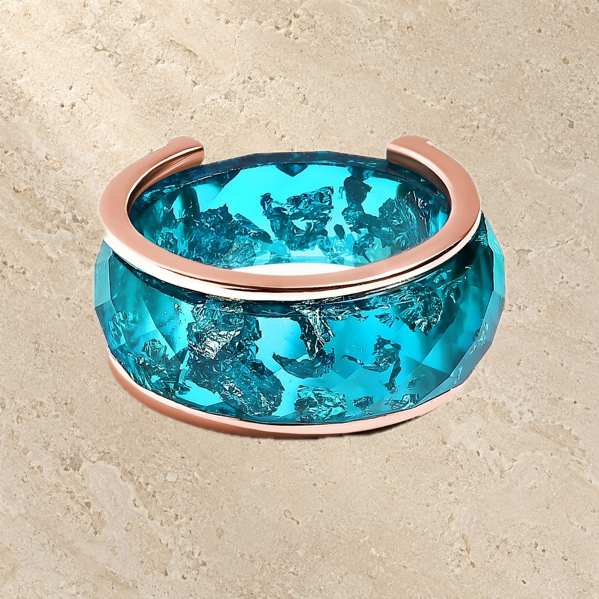 2-in-1 Resin Ring - Ocean Blue — Modern Energy Lab product view