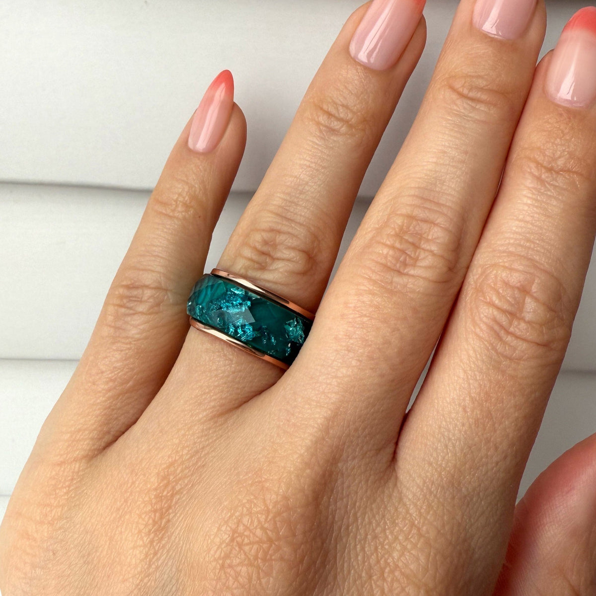 2-in-1 Resin Ring - Ocean Blue — Modern Energy Lab product view
