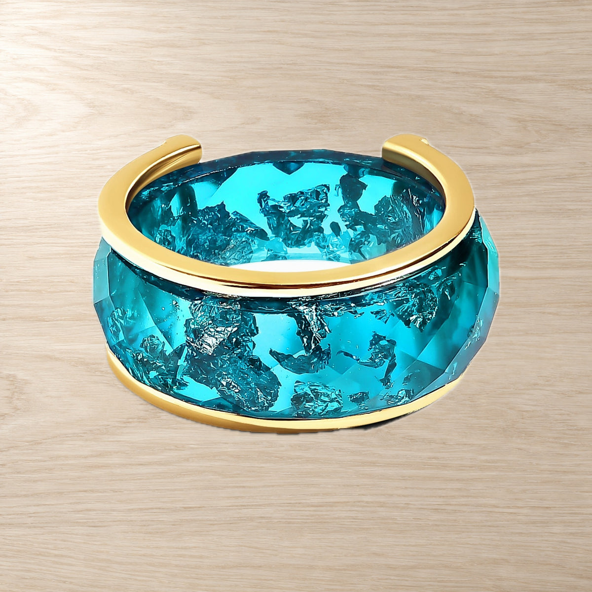 2-in-1 Resin Ring - Ocean Blue — Modern Energy Lab product view