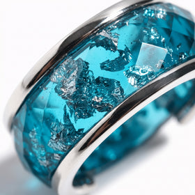 2-in-1 Resin Ring - Ocean Blue — Modern Energy Lab product view
