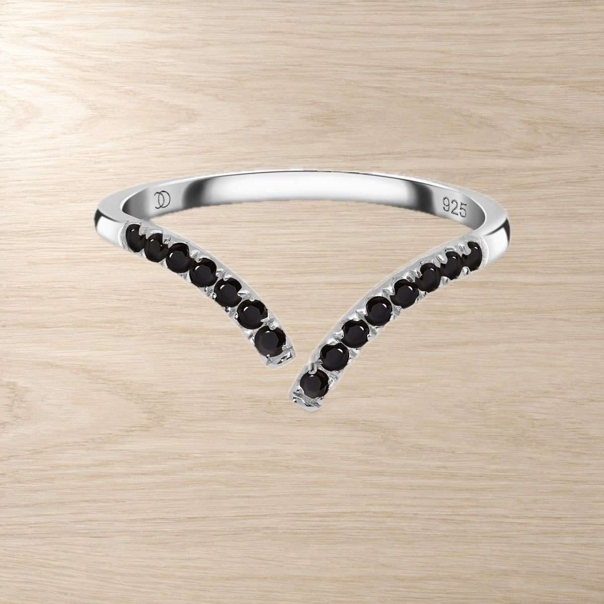 Adjustable Black Spinel Ring - Infinite — Modern Energy Lab product view