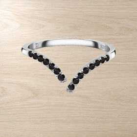 Adjustable Black Spinel Ring - Infinite — Modern Energy Lab product view