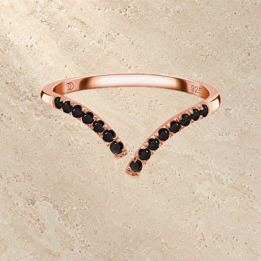 Adjustable Black Spinel Ring - Infinite — Modern Energy Lab product view