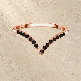 Adjustable Black Spinel Ring - Infinite — Modern Energy Lab product view
