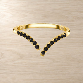 Adjustable Black Spinel Ring - Infinite — Modern Energy Lab product view