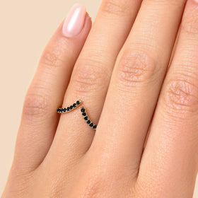 Adjustable Black Spinel Ring - Infinite — Modern Energy Lab product view