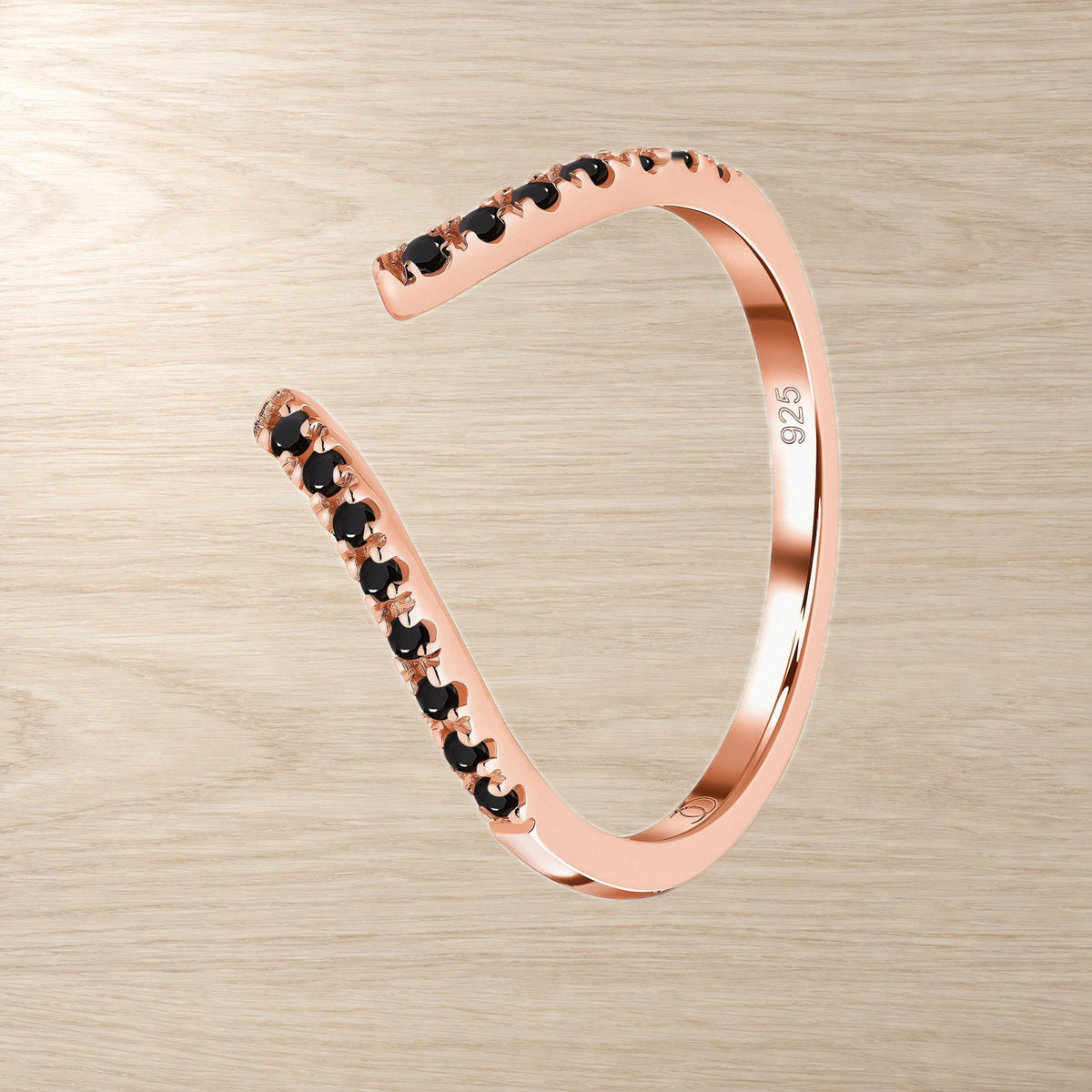 Adjustable Black Spinel Ring - Infinite — Modern Energy Lab product view