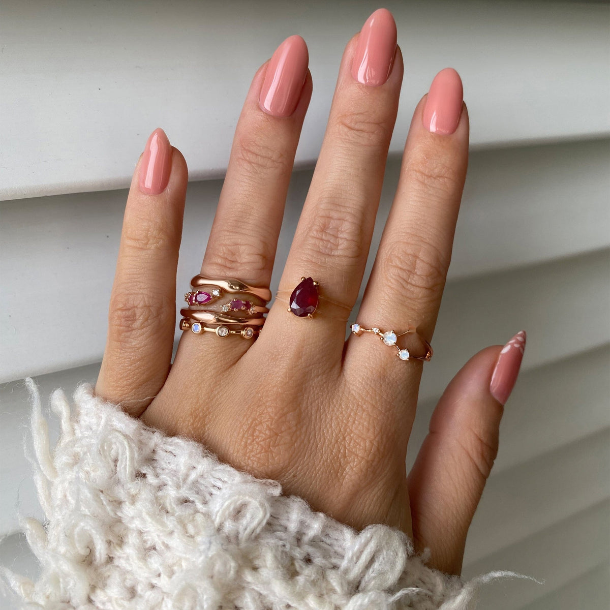 Adjustable Ruby Ring Flourish - July Birthstone — Modern Energy Lab product view
