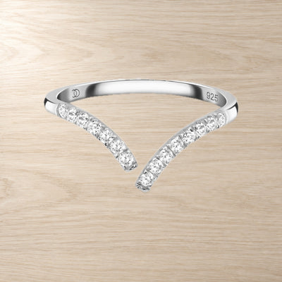 White Zircon Adjustable Ring — Bright Clarity