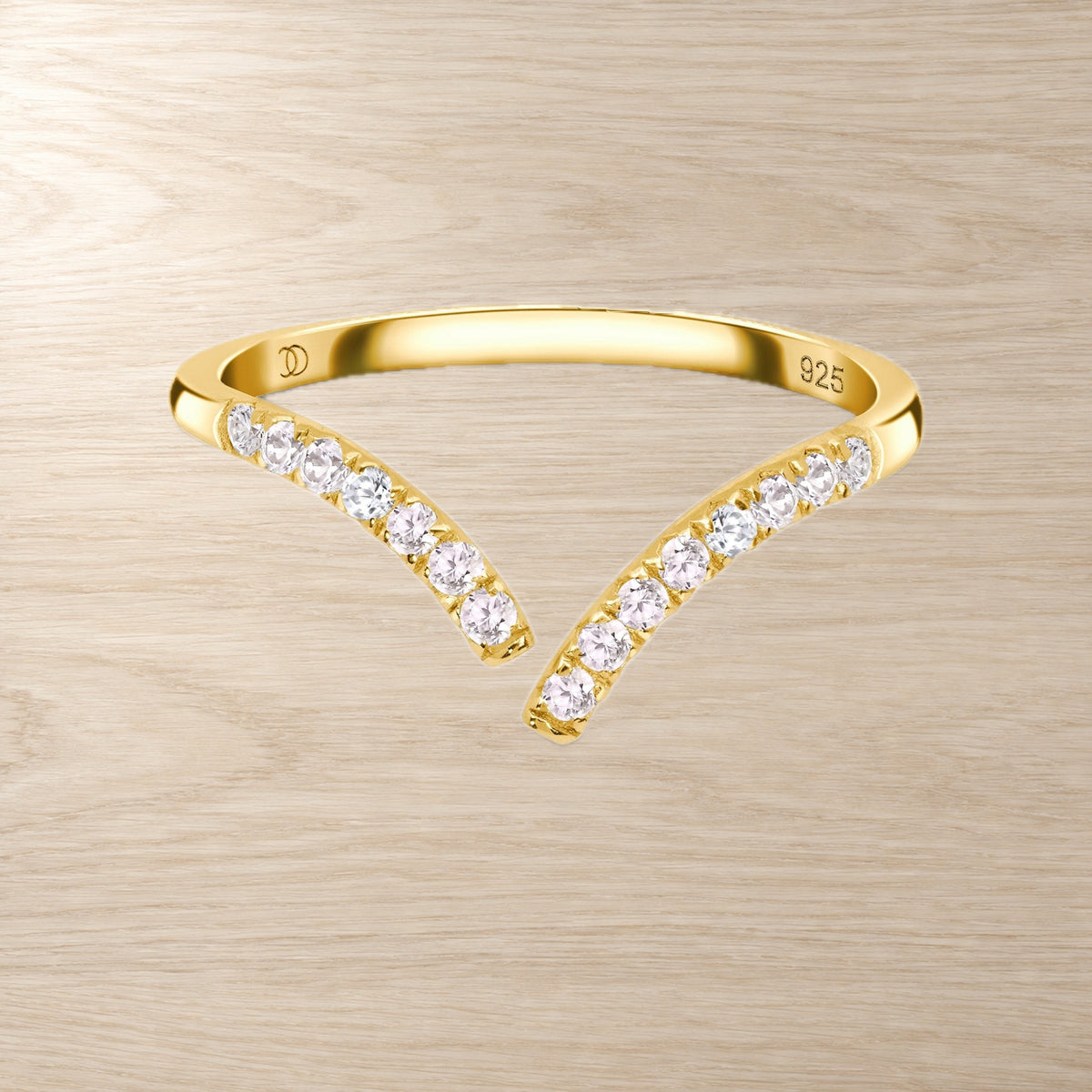 White Zircon Adjustable Ring alternate product angle