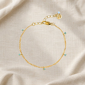 Silver anklet clasp and link detail