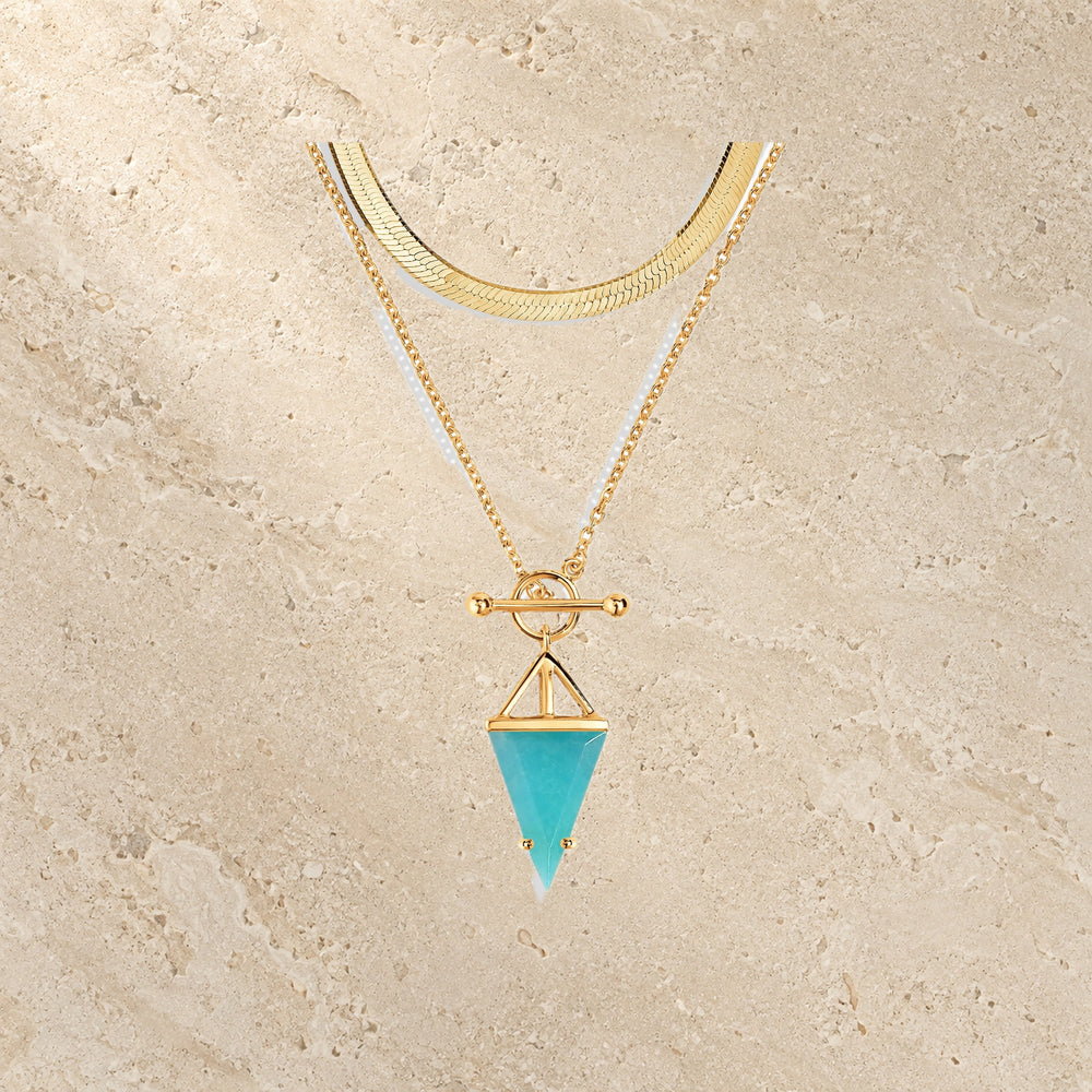 Amazonite Heroine & Herringbone Necklaces — Modern Energy Lab product view
