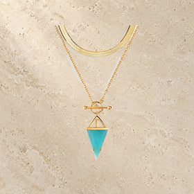 Amazonite Heroine & Herringbone Necklaces — Modern Energy Lab product view