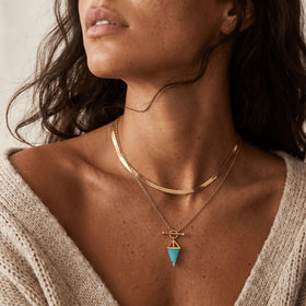 Amazonite Heroine & Herringbone Necklaces — Modern Energy Lab product view