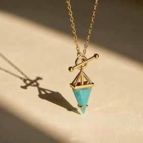 Amazonite Heroine & Herringbone Necklaces — Modern Energy Lab product view
