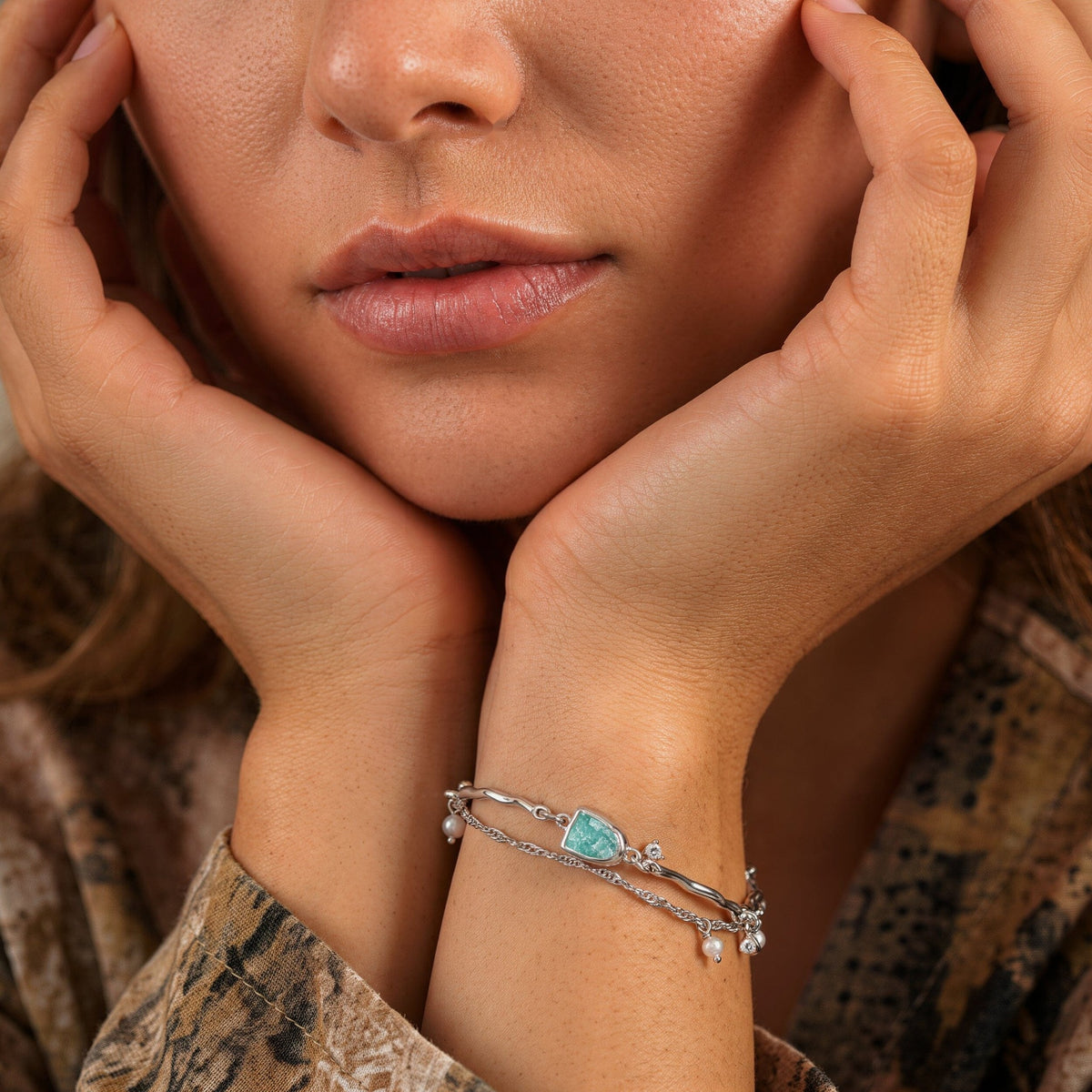 Amazonite Pearl Bracelet - Heirloom — Modern Energy Lab product view