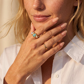 Amazonite Pearl Ring full piece view