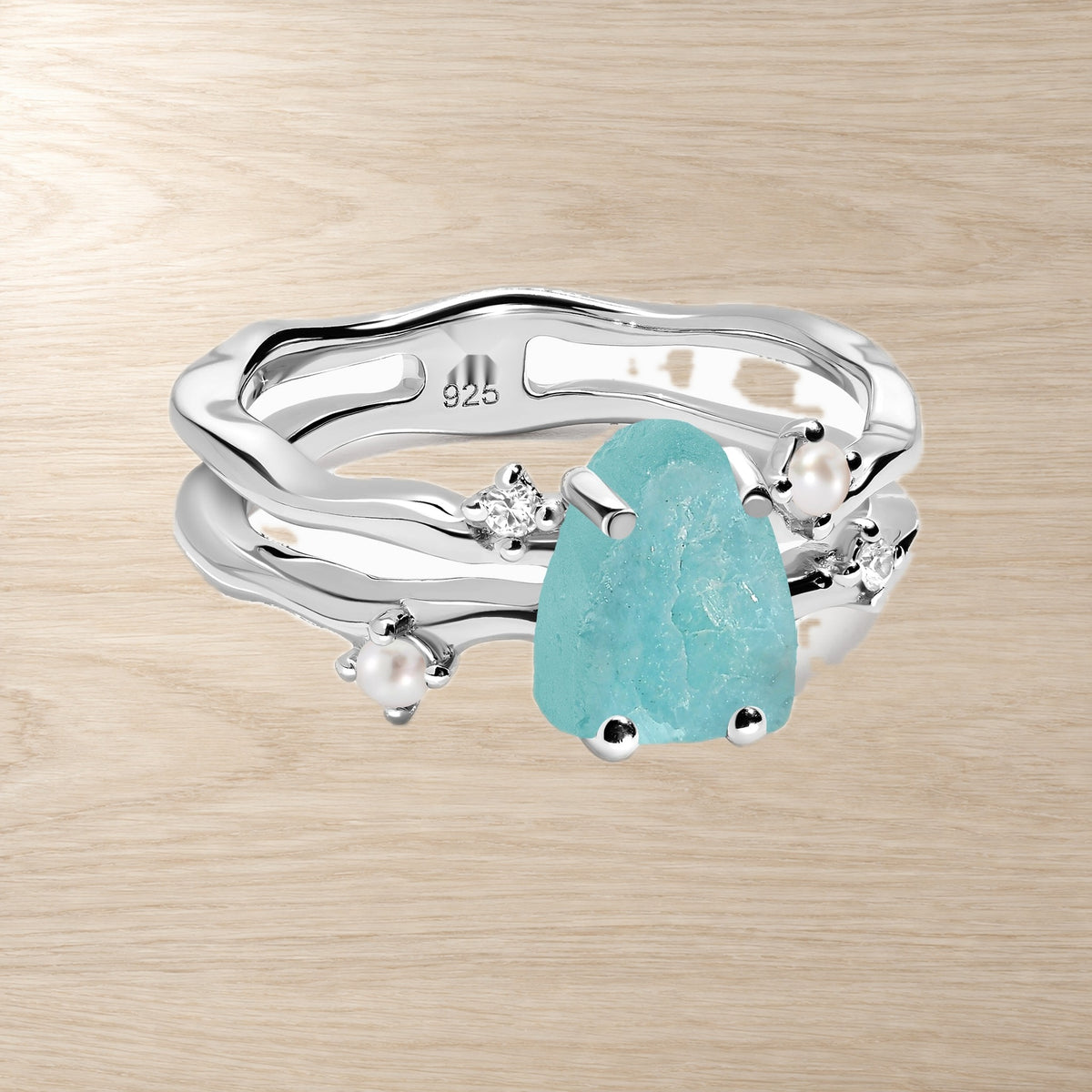 Amazonite Ring - Flow — Modern Energy Lab product view