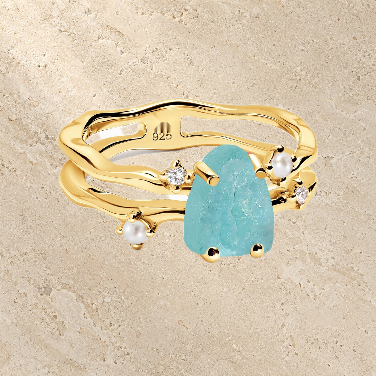 Amazonite Ring - Flow — Modern Energy Lab product view