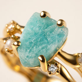 Amazonite Ring - Flow — Modern Energy Lab product view