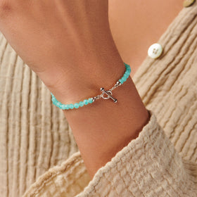 Amazonite T‑Lock Bracelet close stone and finish detail